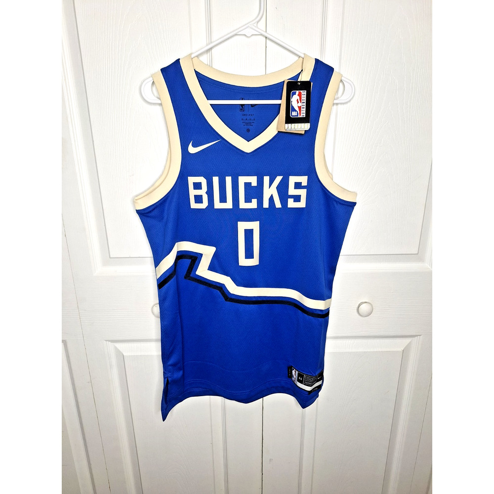 Nike Milwaukee Bucks Damian Lillard Jersey NBA City Edition FQ4349-483 size Med